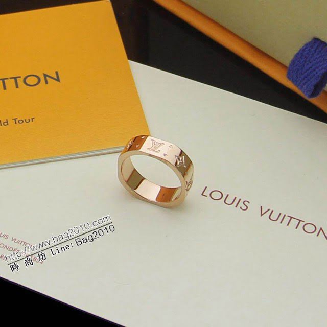 Louis Vuitton新款飾品 路易威登老花戒指 LV玫瑰金銀色金色女戒指指環  zglv1970